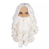 Maxbell 3xSanta Hair and Beard Set for Santa Claus Costume for Props Cosplay