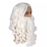Maxbell 3xSanta Hair and Beard Set for Santa Claus Costume for Props Cosplay