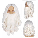 Maxbell 3xSanta Hair and Beard Set for Santa Claus Costume for Props Cosplay