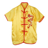 Chinese Traditional Wushu Costume Apparel for Adult Kid Women Boys Girls Yellow 140