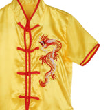 Chinese Traditional Wushu Costume Apparel for Adult Kid Women Boys Girls Yellow 140