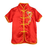 Chinese Traditional Wushu Costume Apparel for Adult Kid Women Boys Girls Red 150