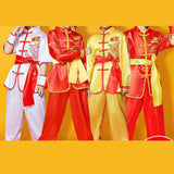 Chinese Traditional Wushu Costume Apparel for Adult Kid Women Boys Girls Red 150