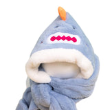 Maxbell Kids Winter Hat Scarf Gloves Set Funny Headwear Neck Scarf Plush Animals Hat Crocodile