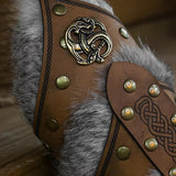 Maxbell 3xPU Leather Gauntlet Wristband Arm Guards for Themed Party Costume Masquerade