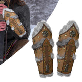 Maxbell 2xPU Leather Gauntlet Wristband Arm Guards for Themed Party Costume Masquerade