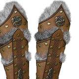 Maxbell 3xPU Leather Gauntlet Wristband Arm Guards for Themed Party Costume Masquerade