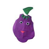 Maxbell 2xAdult Food Costume Cartoon Dress up Props Slip on Halloween Costumes Outfit Eggplant