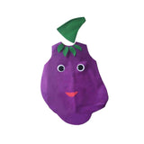 Maxbell 2xAdult Food Costume Cartoon Dress up Props Slip on Halloween Costumes Outfit Eggplant