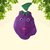 Maxbell 2xAdult Food Costume Cartoon Dress up Props Slip on Halloween Costumes Outfit Eggplant