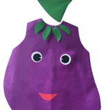Maxbell 2xAdult Food Costume Cartoon Dress up Props Slip on Halloween Costumes Outfit Eggplant