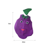 Maxbell 2xAdult Food Costume Cartoon Dress up Props Slip on Halloween Costumes Outfit Eggplant