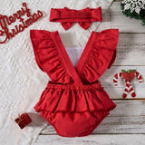 Maxbell Christmas Baby Coverall Clothes Romper for Holiday Baby 1ST Christmas Casual 90