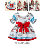 Maxbell Baby Girl Christmas Dress Smocked Dress Costume Santa Reindeer Dress 80cm