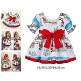 Maxbell Baby Girl Christmas Dress Smocked Dress Costume Santa Reindeer Dress 80cm