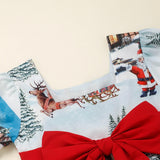 Maxbell Baby Girl Christmas Dress Smocked Dress Costume Santa Reindeer Dress 100cm