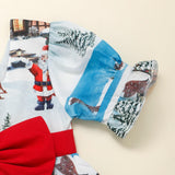 Maxbell Baby Girl Christmas Dress Smocked Dress Costume Santa Reindeer Dress 120cm