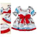 Maxbell Baby Girl Christmas Dress Smocked Dress Costume Santa Reindeer Dress 120cm