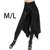 Maxbell Maxbell Womens Midi Skirt Open Front High Waist Gothic Skirt Halloween Costume L