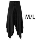 Maxbell Maxbell Womens Midi Skirt Open Front High Waist Gothic Skirt Halloween Costume L