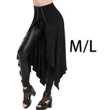 Maxbell Maxbell Womens Midi Skirt Open Front High Waist Gothic Skirt Halloween Costume L