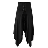 Maxbell Maxbell Womens Midi Skirt Open Front High Waist Gothic Skirt Halloween Costume L