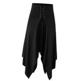 Maxbell Maxbell Womens Midi Skirt Open Front High Waist Gothic Skirt Halloween Costume L
