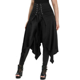 Maxbell Maxbell Womens Midi Skirt Open Front High Waist Gothic Skirt Halloween Costume L