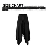 Maxbell Maxbell Womens Midi Skirt Open Front High Waist Gothic Skirt Halloween Costume L