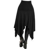 Maxbell Maxbell Womens Midi Skirt Open Front High Waist Gothic Skirt Halloween Costume M