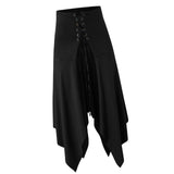 Maxbell Maxbell Womens Midi Skirt Open Front High Waist Gothic Skirt Halloween Costume M