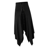 Maxbell Maxbell Womens Midi Skirt Open Front High Waist Gothic Skirt Halloween Costume M