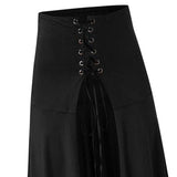 Maxbell Maxbell Womens Midi Skirt Open Front High Waist Gothic Skirt Halloween Costume M