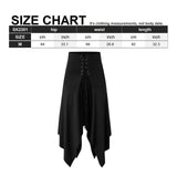 Maxbell Maxbell Womens Midi Skirt Open Front High Waist Gothic Skirt Halloween Costume M