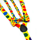 Maxbell Adjustable Suspender Set Dot Suspender Bowtie Set for Choir Parties Carnival