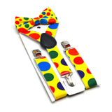 Maxbell Adjustable Suspender Set Dot Suspender Bowtie Set for Choir Parties Carnival