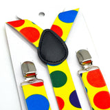 Maxbell Adjustable Suspender Set Dot Suspender Bowtie Set for Choir Parties Carnival