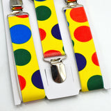 Maxbell Adjustable Suspender Set Dot Suspender Bowtie Set for Choir Parties Carnival