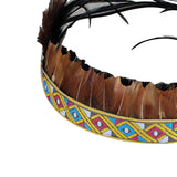 Maxbell Feather Headdress Headband for Fancy Dress Performance Thanksgiving Day Aldult B
