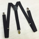 Maxbell 2xMens Suspenders with Bow Tie Y Back Braces for Formal Wear Halloween Cosplay Black