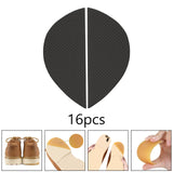 Maxbell 16Pairs Heel Plates Non Slip Shoe Pads Shoe Sole for Sneakers Leather Shoes Black
