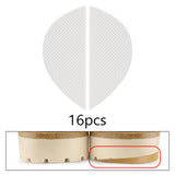 Maxbell 16Pairs Heel Plates Non Slip Shoe Pads Shoe Sole for Sneakers Leather Shoes White