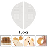 Maxbell 16Pairs Heel Plates Non Slip Shoe Pads Shoe Sole for Sneakers Leather Shoes White