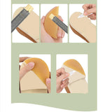 Maxbell 16Pairs Heel Plates Non Slip Shoe Pads Shoe Sole for Sneakers Leather Shoes Yellow
