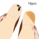 Maxbell 16Pairs Heel Plates Non Slip Shoe Pads Shoe Sole for Sneakers Leather Shoes Yellow
