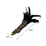 Feather Lace Gloves for Women Costume Props Clubwear Mesh Gothic Lace Gloves