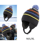 Maxbell Baby Winter Hat Warm with Colorful Stripes Knit Hat for Toddlers Kids Infant M