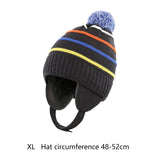 Maxbell Baby Winter Hat Warm with Colorful Stripes Knit Hat for Toddlers Kids Infant XL