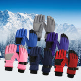 Maxbell Kids Winter Gloves Thick Keep Hand Warm Ski Gloves for Children Water Sports Blue