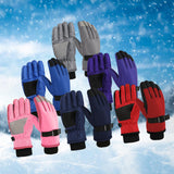 Maxbell Kids Winter Gloves Thick Keep Hand Warm Ski Gloves for Children Water Sports Blue
